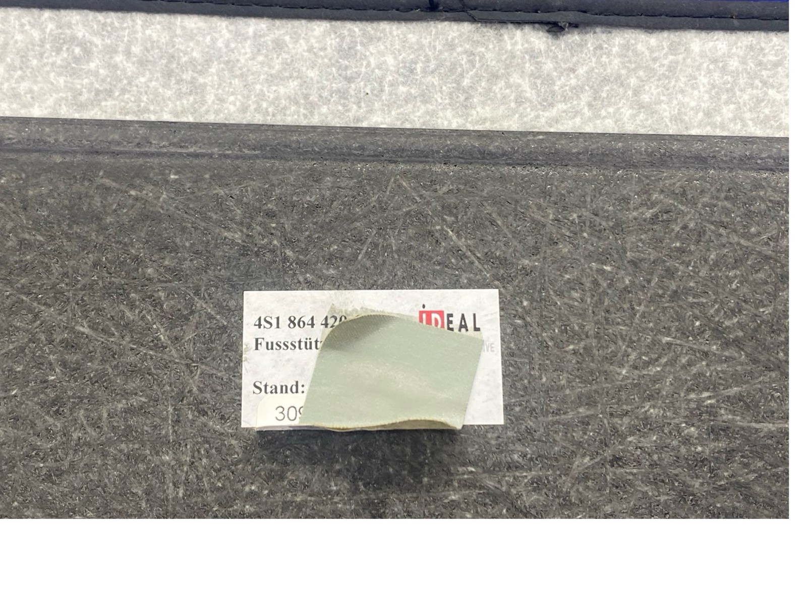 2017-2023 AUDI R8 FRONT RIGHT INTERIOR FOOTWELL FOOT REST COVER PANEL 4S1864420