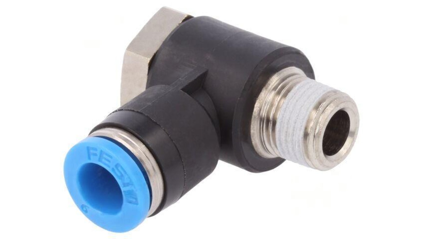 Threaded connector, angle 90-0.95-6bar QS-10-80C 153087
