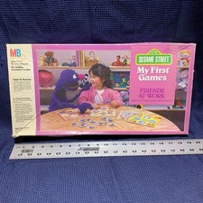 Vintage 1986 Jim Hensons Sesame Street My First Games Friends At Work Complete