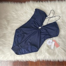 PILYQ Keyhole Braided One Piece Navy NWT