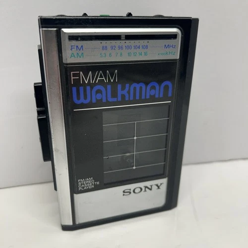 Sony Walkman WM-F41 AM/FM Cassette Player *New Belts* *Cleaned* *Works*