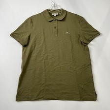 LACOSTE Slim Fit L.12.12 Pique Polo Men's Size US L Khaki Green