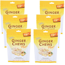 Prince of Peace Ginger Chews Plus Original 21 Chews Each Pack of 6