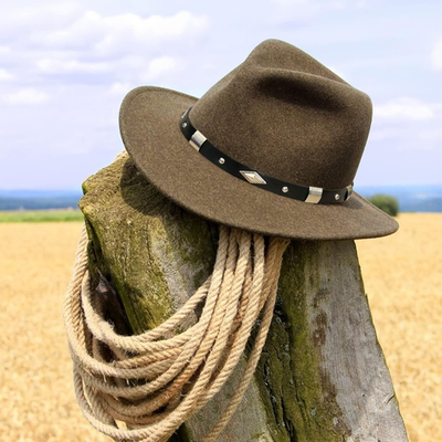 Cowboy Hat Bands for Men Women, Leather Hatbands Belt for  display picture 1