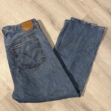 Levi's Ribcage Straight Ankle Jeans Medium Wash Button Fly Women Size 33 Premium