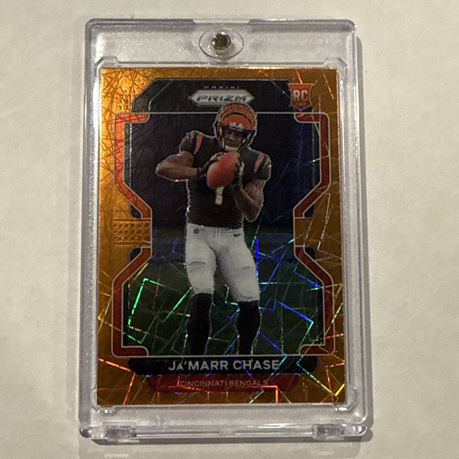 2021 Panini Prizm Jamarr Chase RC Rookie Orange Lazer COLOR MATCH #337 Bengals