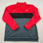 Georgia Bulldogs Sweater Men Large Gray Red Champion 1/4 Zip Pullover NCAA L
