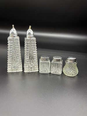 Lot of 5 Vintage Salt/Pepper Shakers/One set is WMF Germany/Signs of age on some