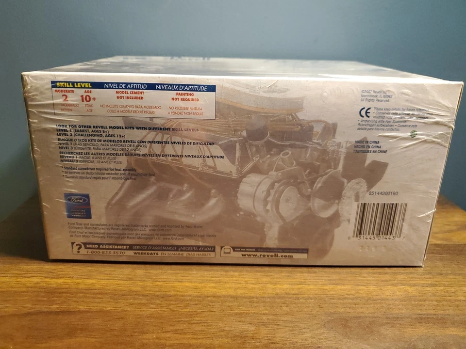 Revell Ford 427 Engine Model Kit #85-1443 1:6 Scale 2007 Factory Sealed  - Image 4 of 4