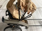 Antique/Vintage Tin Toy Rickshaw Carriage – Ives Era? Mixed Material w/ Figure — photo 4