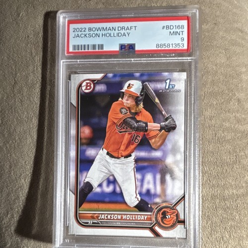 Topps 2022 Bowman Draft Jackson Holliday 1st Bowman BD-168 PSA 9 Mint
