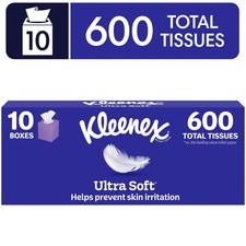 3-Ply, 60 Tissues per Box, 10 Cube Boxes, Ultra Soft Facial Tissues