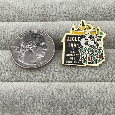 Vintage 1994 Aigle Switzerland Yodeler Festival Romande des Jodleurs Pin Pinback