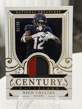 2025 NATIONAL TREASURES NICO COLLINS CENTURY MATERIALS PATCH GOLD 06/49 TEXANS