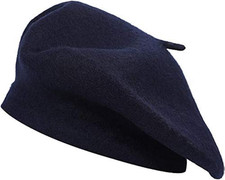 Women Wool Beret Hat French Style Solid Color