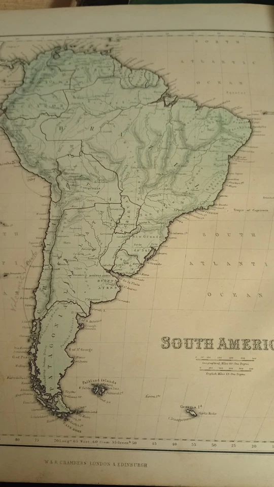 Atlas de cámaras para el pueblo de 1855 mapas antiguos de Estados Unidos Reino Unido India África Austra Foto 3 de 4