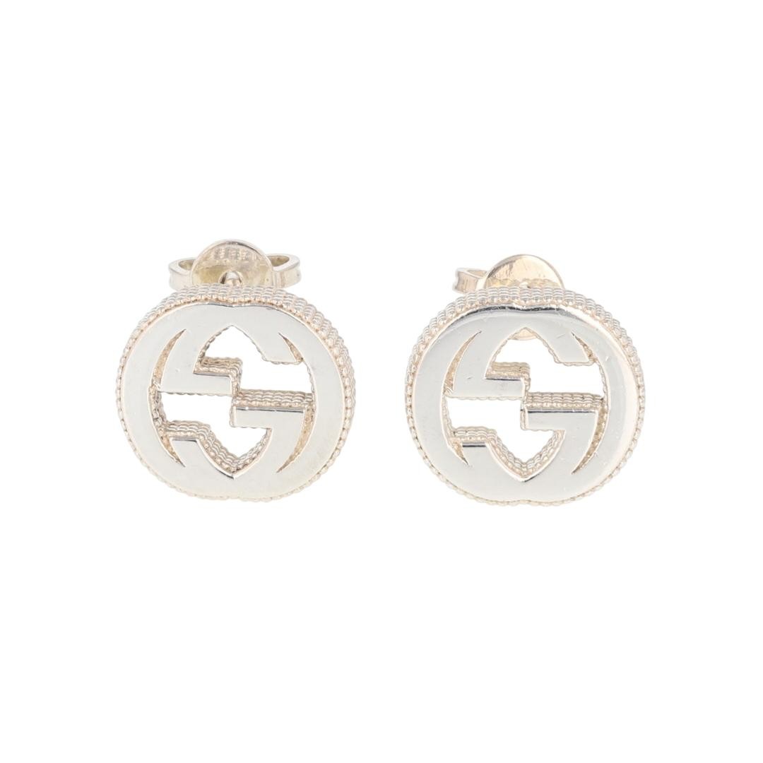 Gucci Interlocking G 12mm Stud Pair Earrings Ster… - image 1