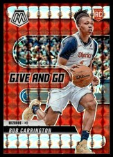 Bub Carrington Rookie Give and Go Red Prizm #15 2024-25 Panini Mosaic BAsketball