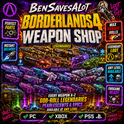 borderlands 4  god-rolls legendary & pearlescent weapons (pc/xbox/ps5)