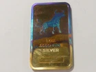 1 OZ. .9999 Fine Silver  Bar in Bullion Exchanges Capsule Super nice toning