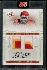 2008 National Treasures #109 Jamaal Charles Rookie RC Dual Patch Auto RPA /10