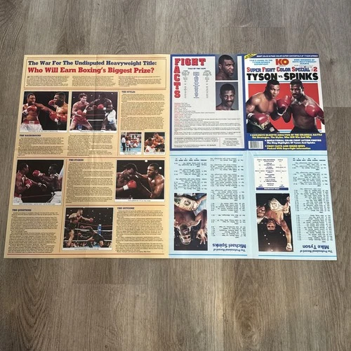 1988 KO Boxing Mike Tyson Vs Michael Spinks Super Fight Poster 32”x22” Rare HTF - 画像11/13