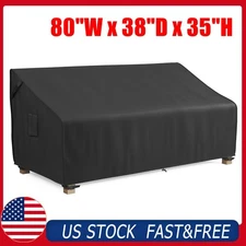 3-Seater Patio Furniture Cover Waterproof Outdoor Sofa Cover, Heavy Duty, Black