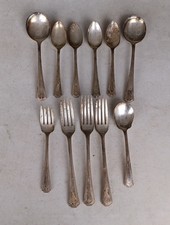 11 Pcs NSC EPNS Vintage Silver Plate Flatware Silverware Forks & Spoons 
