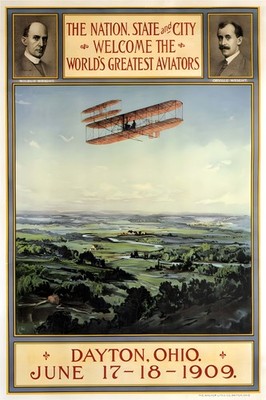   Wright Brothers Aviation Poster (1909) - Historic Flight   24x36''  ️