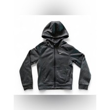 Nike Therma-FIT Full Zip Hoodie Charcoal Gray Swoosh Warm Kids XL Extra Large