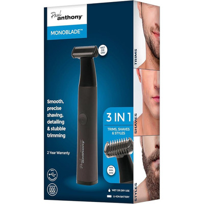 Paul Anthony Monoblade Induktionsrasierer Barttrimmer 3-in-1 Wet & Dry USB-C