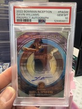 2022 Bowman Inception Prospect Autographs Gavin Williams #PA-GW/399 Guardians