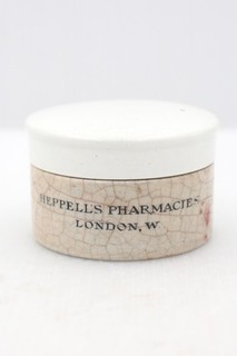 VINTAGE c1900s HEPPELL'S PHARMACIES LONDON COLD CREAM /OINTMENT/TOOTH PASTE POT