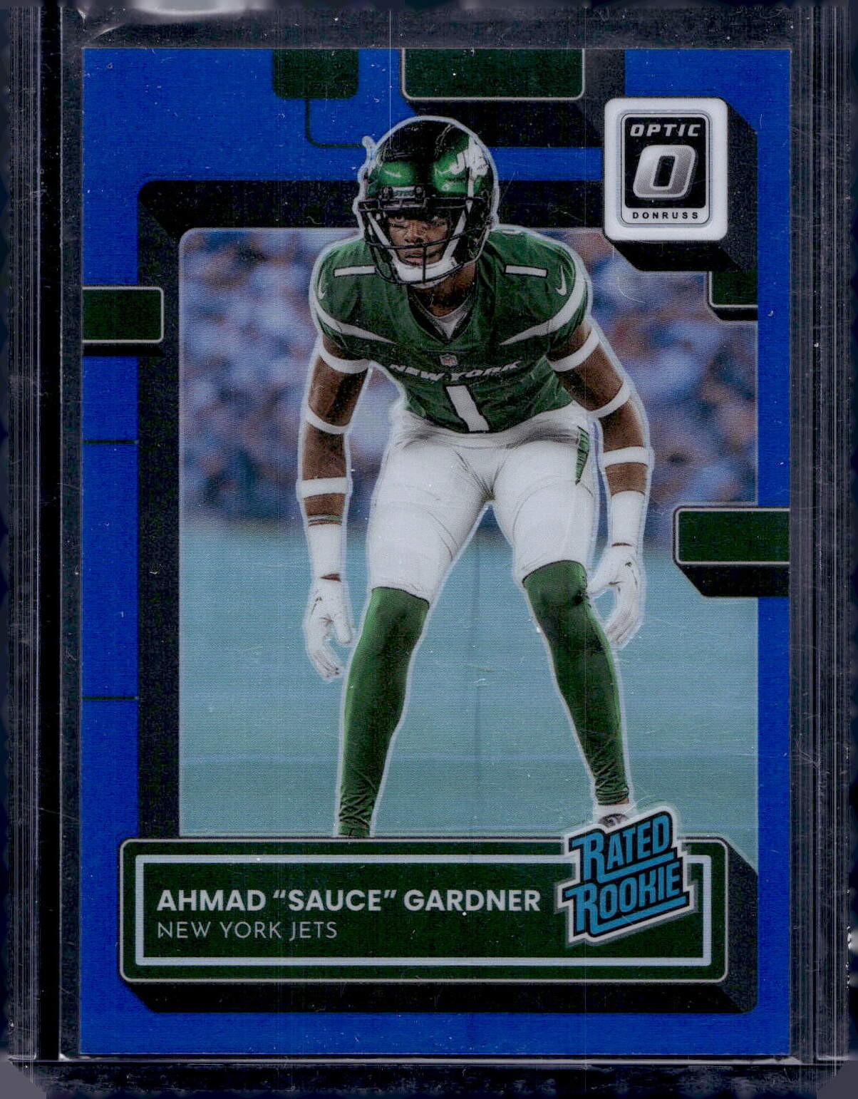 2022 Donruss Optic #228 Ahmad "Sauce" Gardner Blue #/179