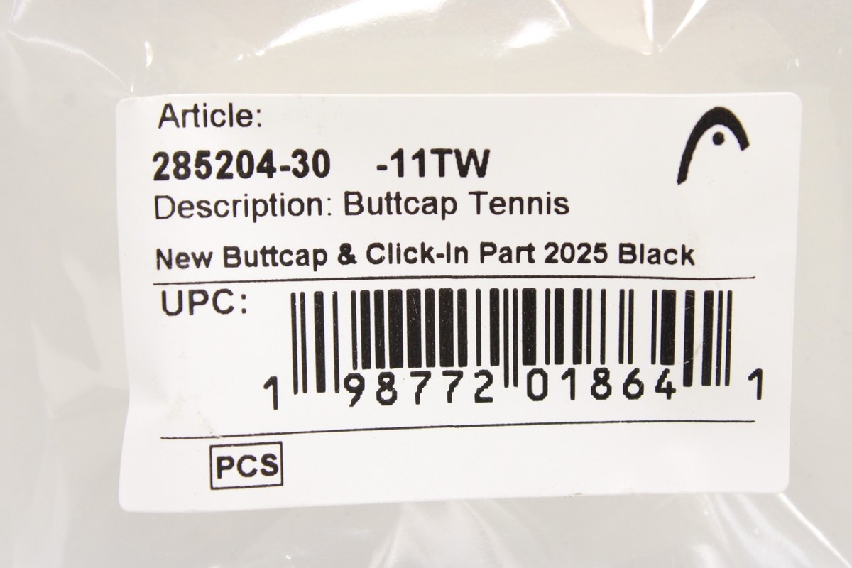 2025 UPDATE HEAD (NON-WEIGHTED) TENNIS RACQUET BUTTCAP+STAPLES (5