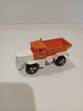 Oshkosh Snow Plow Road Dept Hot Wheels Repair White Orange Diecast Vintage