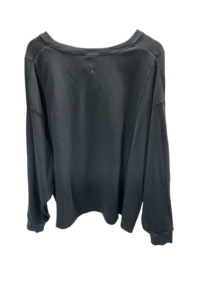 Nike Yoga Top Women's Size 2X Gray Dri-Fit Cotton Blend V-Neck Shirt - Image 2 of 4