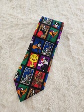 Vintage Looney Tunes Stamp Collection Tie 1997 US Postal Service Character Tie