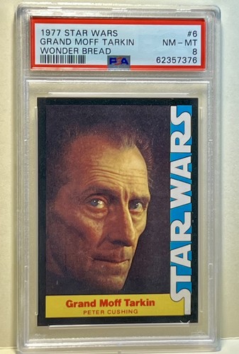 1977 Wonder Bread Star Wars #6 Grand Moff Tarkin — PSA 8