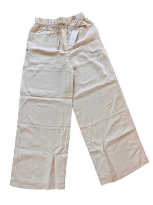 AG Women's Century Drawstring Wide-Leg Silk-Blend Pants/ Retail $275