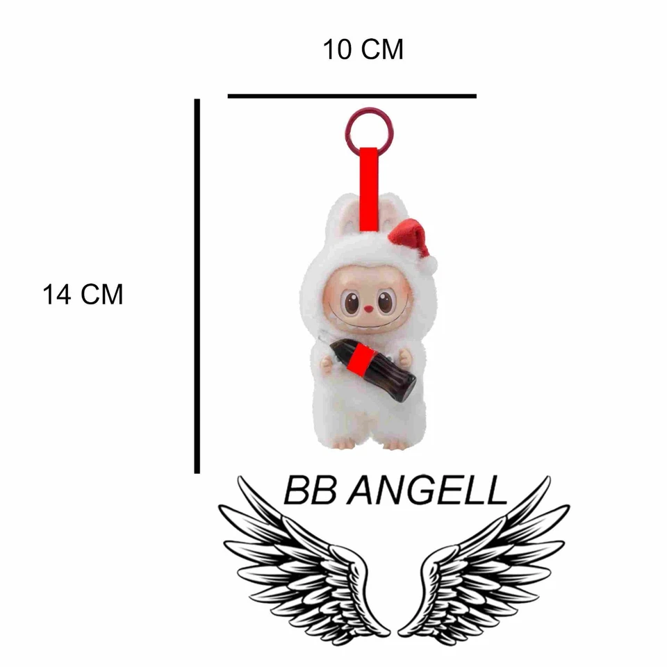 NEWS BB ANGELL PORTE CLES Peluche Labubu avec sa BOUTEILLE de soda - Photo 2/2
