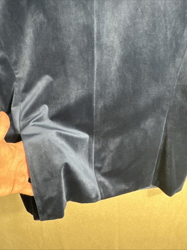 Giacca da pranzo Jos A Bank blu poli velluto 48R skinny fit bavero a punta nuova con etichette - Foto 11 di 16