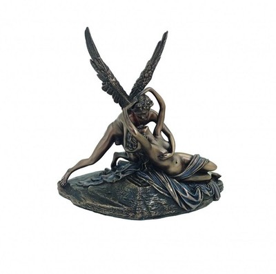 Cupid & Psyche Statue Canova Bronze Harz 19cm Hergestellt in Italien Italfama