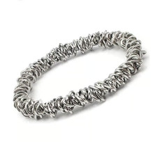 NWOT Stainless Steel Chain Link Charm Stretch...