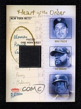 2003 Fleer Platinum Heart of the Order Materials Mike Piazza Mo Vaughn HOF 0c3