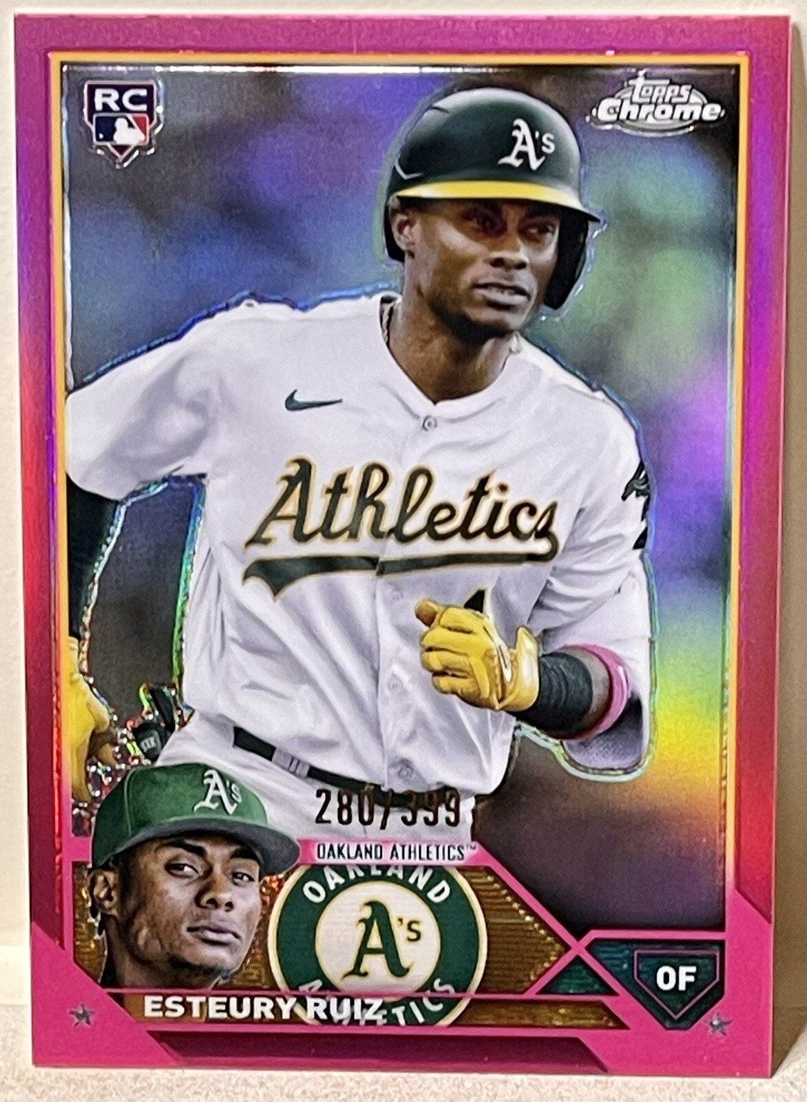 Esteury Ruiz Rookie Magenta Refractor /399 2023 Topps Chrome #99 RC
