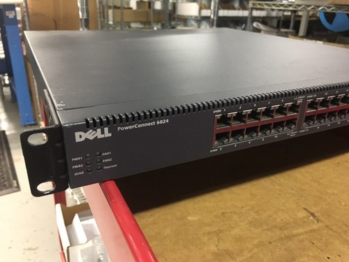 Dell PowerConnect 6024 Managed Ethernet Gigabit Switch 24-Port TESTED, Spare PSU - Picture 2 of 4