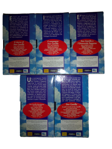 5 vhs collana serie Fabbri Video Tutto Don Camillo ritorno compagno monsignore - Foto 2 di 6