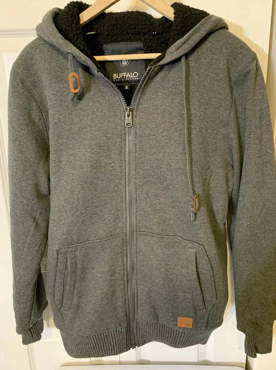 Buffalo David Bitton Men s Sz M Full Zip Sherpa Lined Hoodie