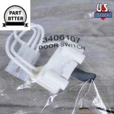 3406109 Dryer Door Switch Replacement part for Whirlpool Kenmore Dryer 3406107